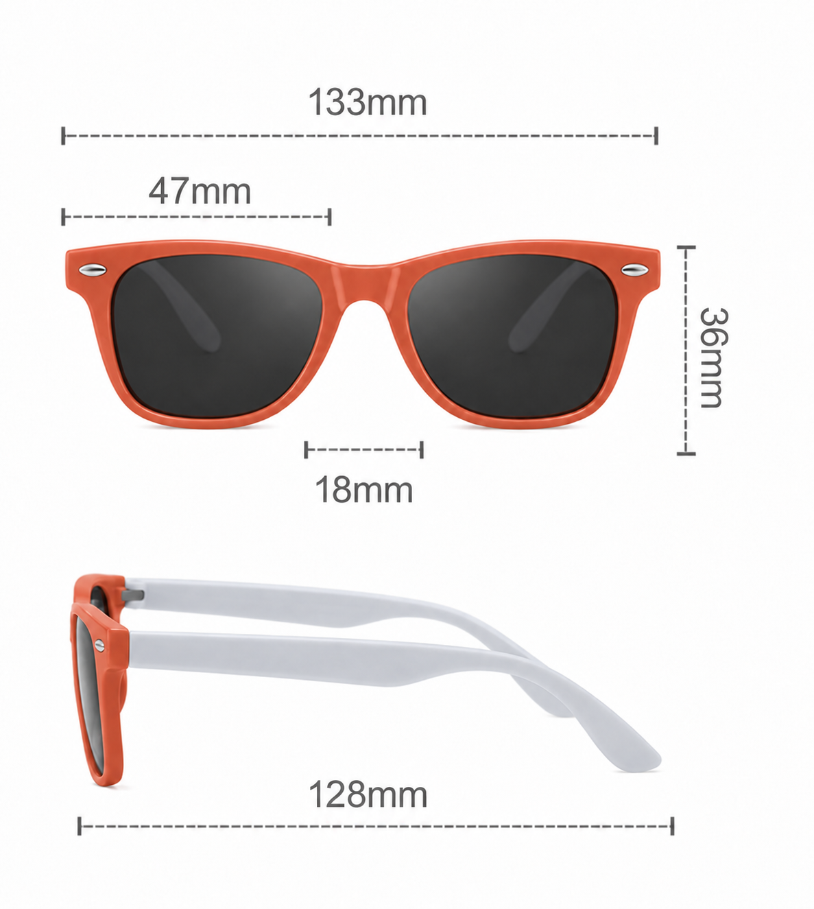 Coral Rush - Red white Sunglasses